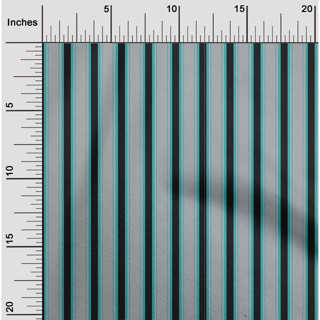 oneOone Cotton Poplin Light Gray Fabric Striped Sewing Craft Projects Fabric Prints By Yard 42 Inch Wide