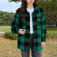 thumbnail image 2 of QQAMB Flannel Shirt for Girls Plaid Jackets Coat Long Sleeve Oversized Shacket Trendy Causal Fall Winter Clothes, 2 of 8