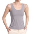 thumbnail image 2 of Lonomox Women's Crew Neck Seamless Tank Tops Basic Sleeveless Layering Undershirt Solid Color Inner Shirts for Daily Wear, 2 of 6