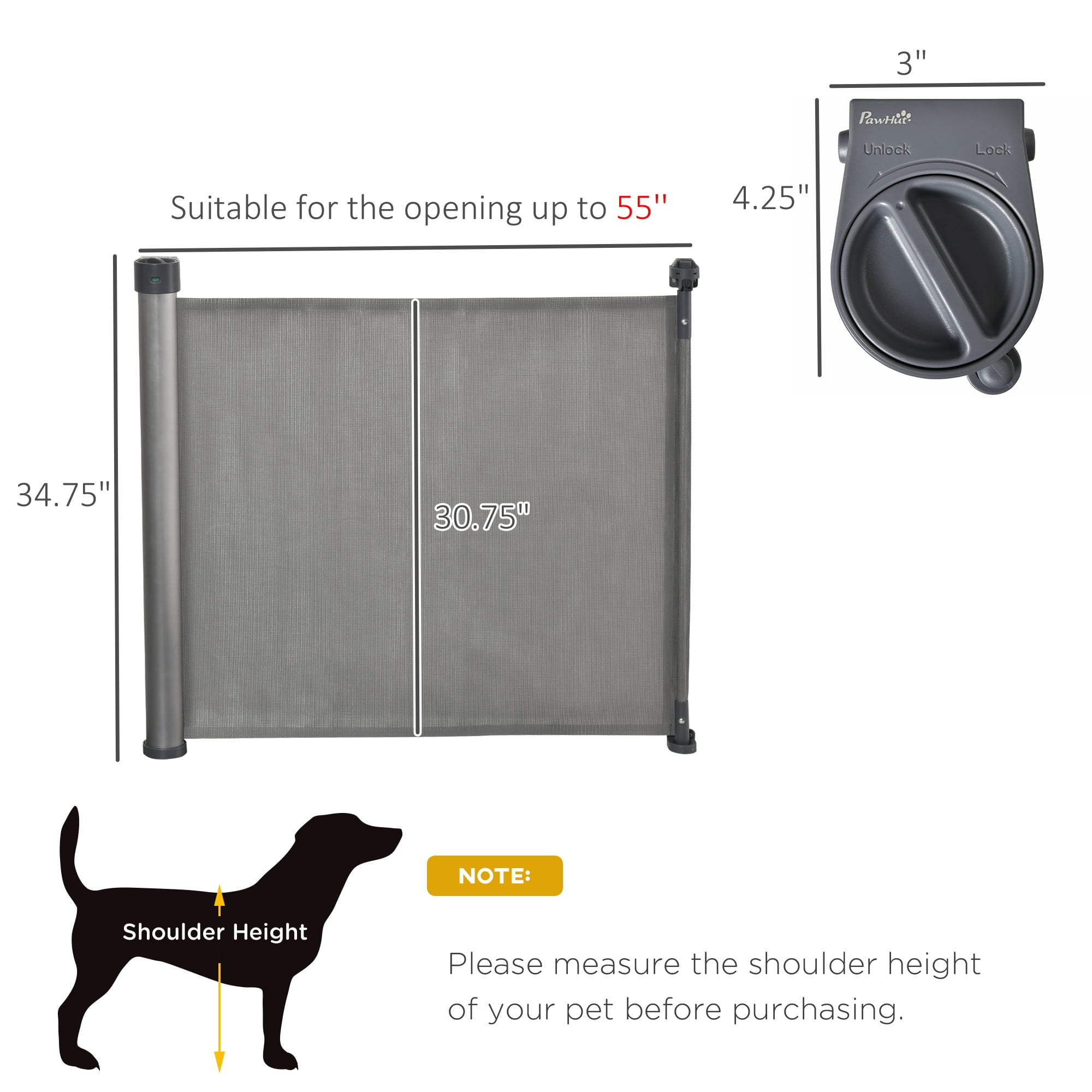 Pawhut retractable gate hot sale