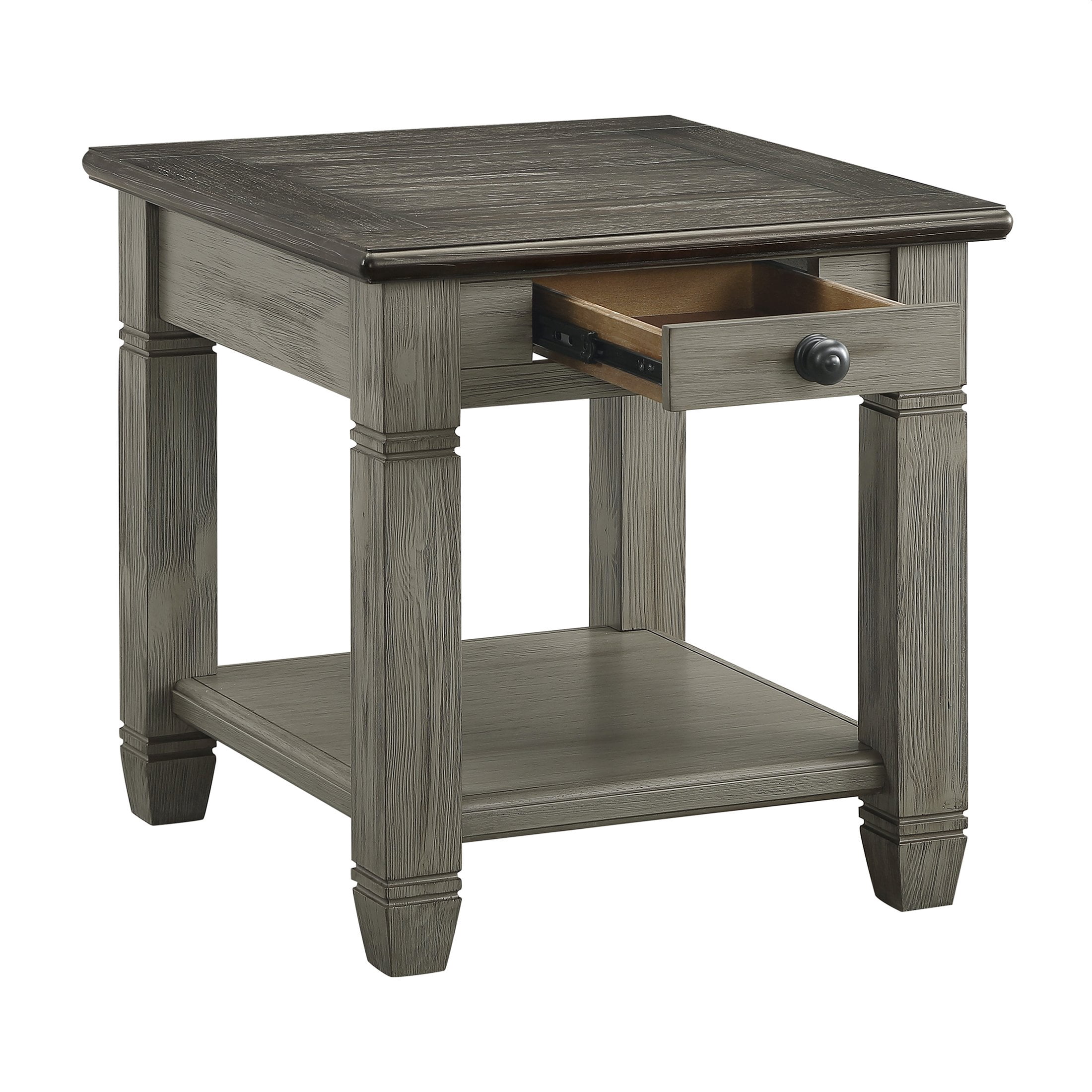 OakvillePark Bedos End Table, Coffee/Antique Gray