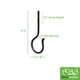 thumbnail image 2 of ACHLA Designs TSH-13-3 5 in. Ceiling Hook, Black - Pack of 3, 2 of 2