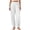 White plus size harem pants a1, variant on Cagogo Women Plus Size Harem Pants Elastic Waist Flowy Solid Casual Long Lounge Pants for Workout, Yoga, Beach, Daily Wear Loose Trousers, Khaki 2XL