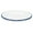 White/Navy Blue Rim, variant on Red Co. Set of 4 Enamelware Metal Classic 8" Round Salad Plate, Solid White/Navy Blue Rim