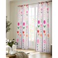 thumbnail image 5 of Purple Pink Spring Floral Sheer Curtains 84 Inch Length 2 Panels Set for Living Room/Bedroom, Colorful Summer Flowers Botanical Kitchen Curtains Grommet Curtains Window Treatments 42"x84"x2, 5 of 7