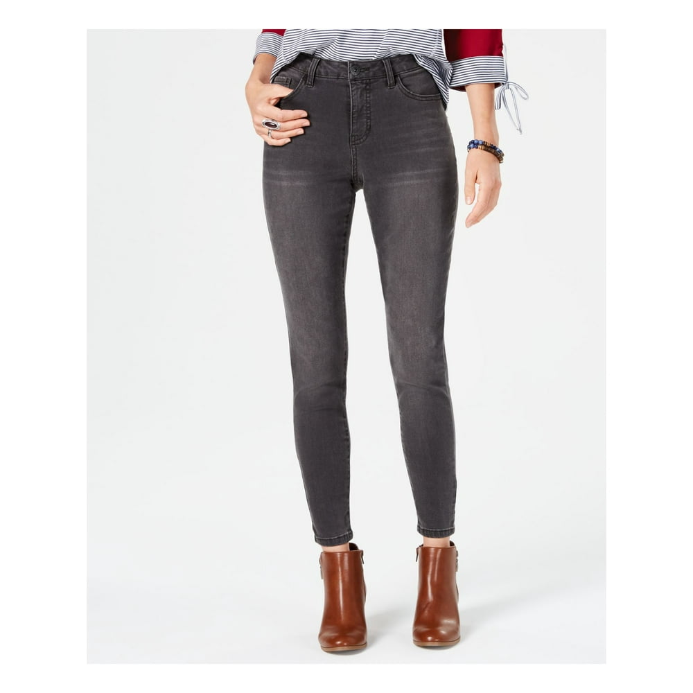 Style & Co. STYLE & COMPANY Womens Black Jeans Size 12P