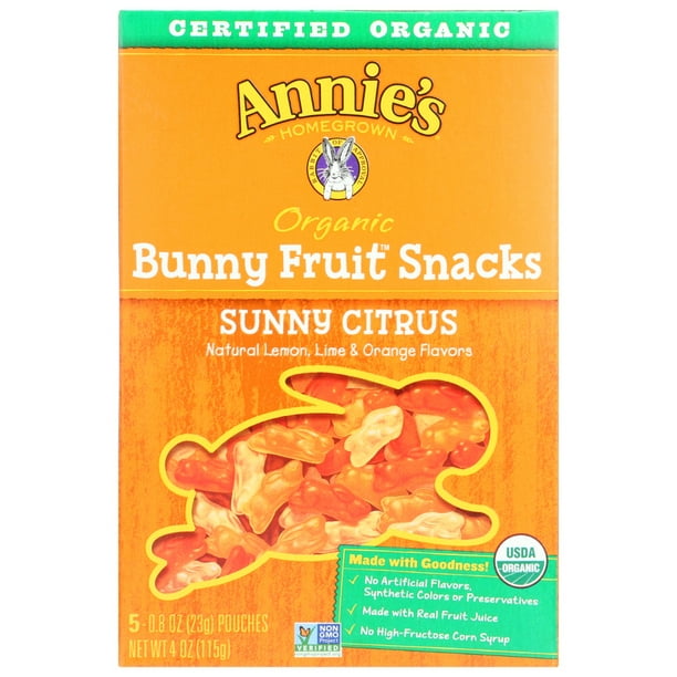 Annie'S Homegrown Fruit Snack Sunny Citrus, 4 Oz