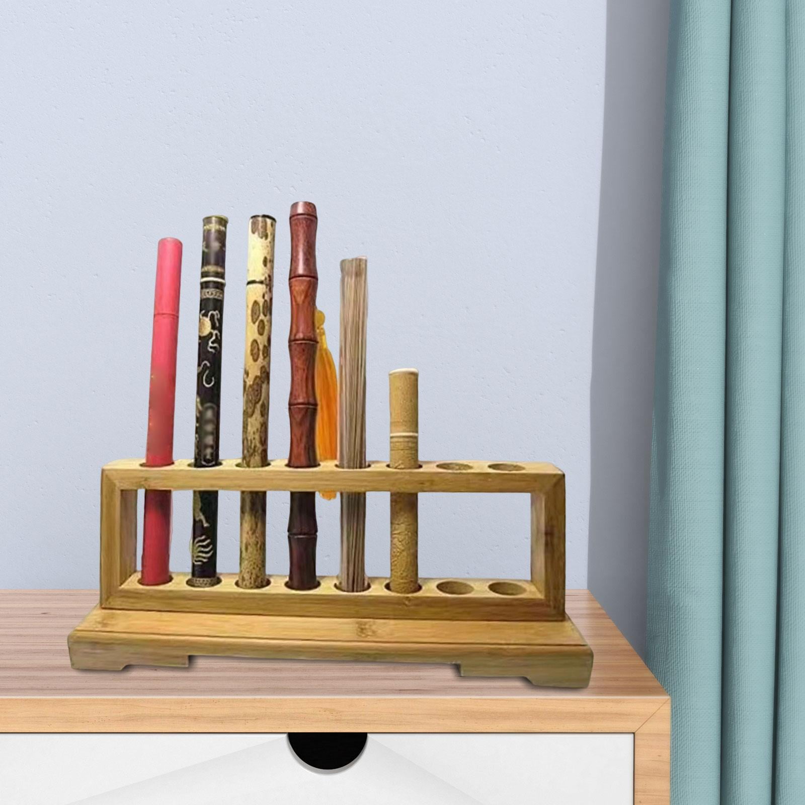 WLPZXP Incense Stick Tube Holder Display Stand Wood Exhibition Tea Display Storage Rack
