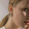 thumbnail image 4 of DESIGNICE Fashion Enamel Flower Huggie Hoop Earrings for Women Vintage Boho Circle Small Earrings Statement Jewelry, 4 of 7