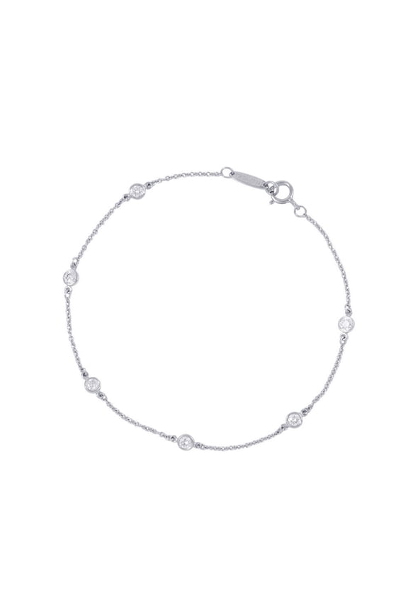 Pre-Owned Tiffany Elsa Peretti Diamonds by the Yard Bracelet, 6 Diamonds, 0.30ct... (Good)