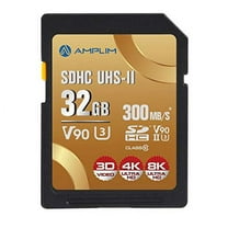 Amplim Extreme High Speed 32GB UHS-II V90 SDXC SD Card for 4K 8K UHD Video Camera Camcorder