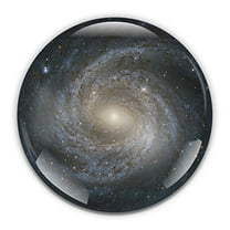 Spiral Galaxy Paperweight in Gift Box, 3 Inch Crystal Dome, Perfect for House Warming Gift