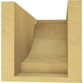 thumbnail image 4 of 6"W x 12"D x 6"H Wide Alpine Rough Cedar Woodgrain TimberThane Corbel, Primed Tan, 4 of 6