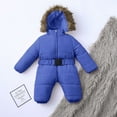 thumbnail image 2 of adviicd Boys' Outerwear Jackets & Coats Kids Ski Bibs Boy Baby Girls Boys Romper Sets Warm Hooded Snowsuit Jumpsuit Down Coat 24 Month Snowsuit, 2 of 5