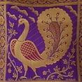 thumbnail image 4 of Stylo Culture Indian Decorative Sofa Brocade Purple And Gold Throw Pillow Covers 12x12 Jacquard Weave Banarasi Spring Throw Pillow Covers Dancing Peacock Floral 30x30 cm Cushion Covers (Set Of 5), 4 of 4