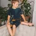 thumbnail image 4 of Balery Moonlit Skeleton Campfire Conjunto de Pijama Infantil de Manga Corta con Estampado – Ropa de Dormir de Algodón Suave-Small, 4 of 6