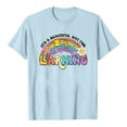 thumbnail image 4 of Byoo Printed T Shirt for Big Girls Classic Rainbow Letter Graphic Loose Fit Tees Unisex Versatile T-Shirt,Light Blue, 4 of 4