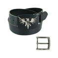 thumbnail image 2 of CTM  Leather Bridle Belt with Phoenix Belt Buckle (2 Buckle Set) (Men), 2 of 6