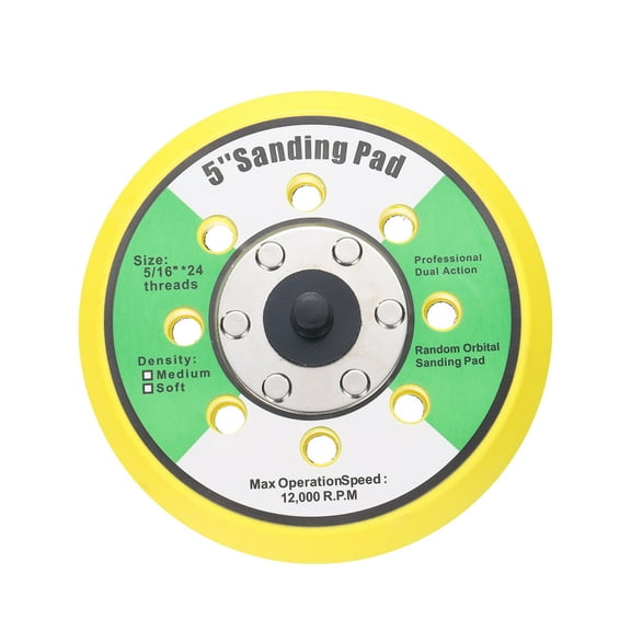 5" Hook and Loop Backing Sanding Pads with 5/16"-24 Thread, Y B 1Pcs