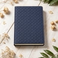 thumbnail image 2 of Navy Quilted Leather Business Notebook, Lay Flat Lined Journal with Ribbon Bookmark for Work, 8X6In, 1Pcs, 2 of 4