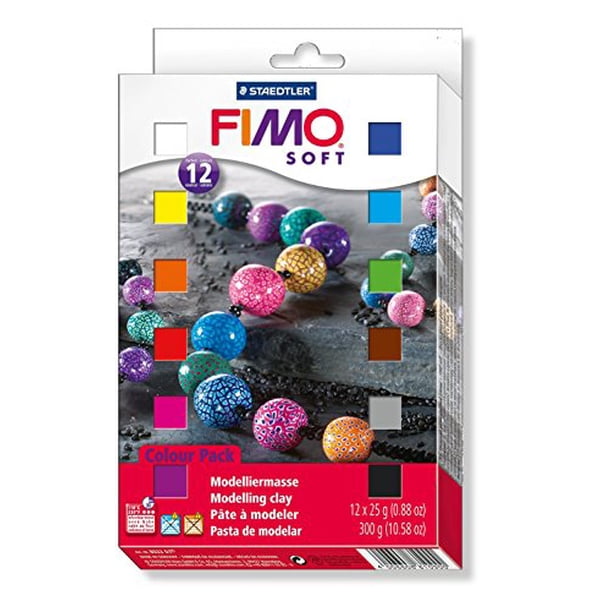 Fimo Soft Clay 12 Color Assortment 25 g blocks assorted colors Box of ...