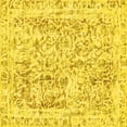 thumbnail image 1 of Ahgly Company Indoor Square Abstract Yellow Modern Area Rugs, 8' Square, 1 of 4