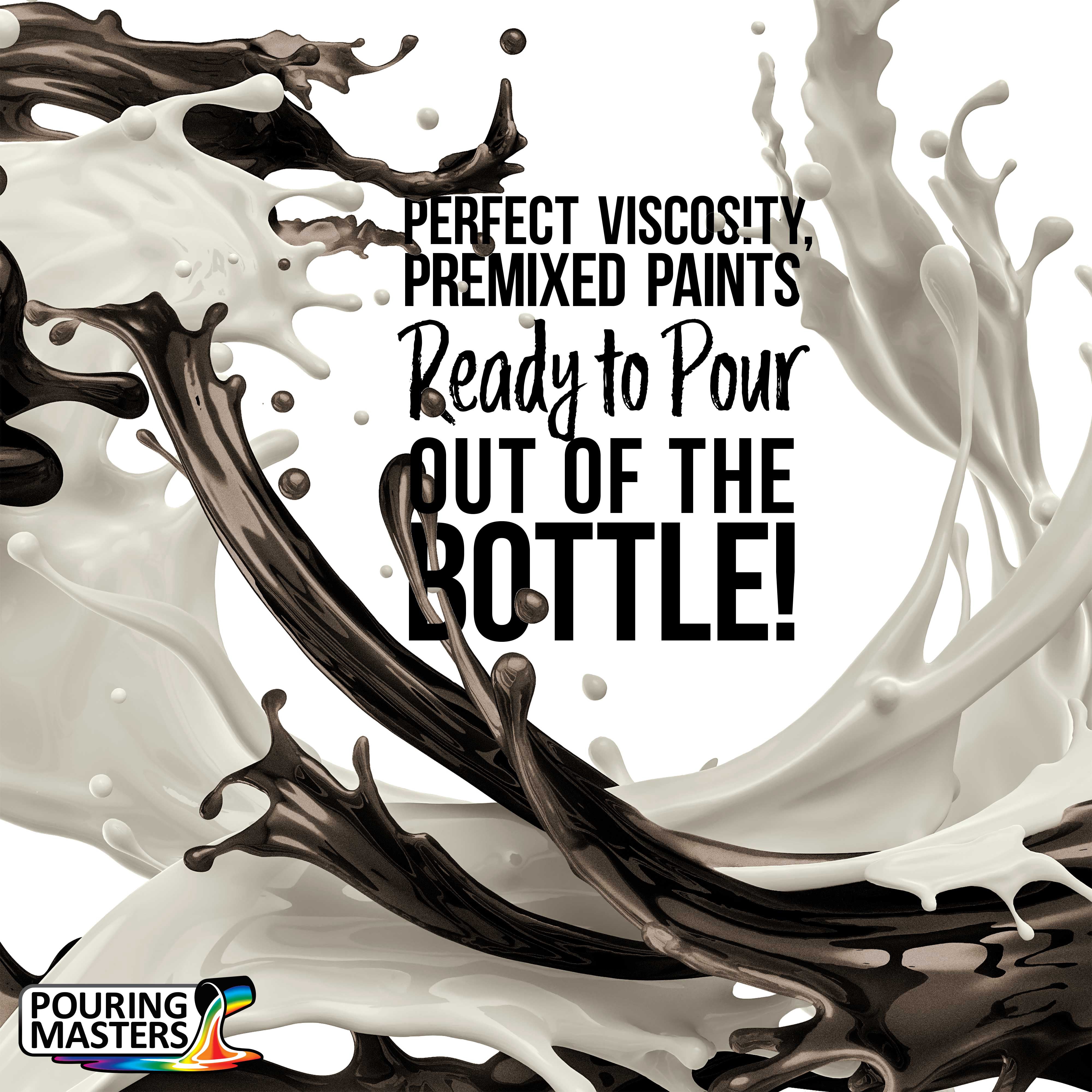 Pouring Masters Antique Bronze Metallic Pearl Acrylic Ready to Pour Pouring Paint – Premium 32-Ounce Pre-Mixed Water-Based - For Canvas, Wood, Paper, Crafts, Tile, Rocks and more