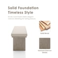 thumbnail image 4 of Furniture of America Foome Modern Farmhouse Upholstered Solid Wood Bench, Natural, 4 of 12