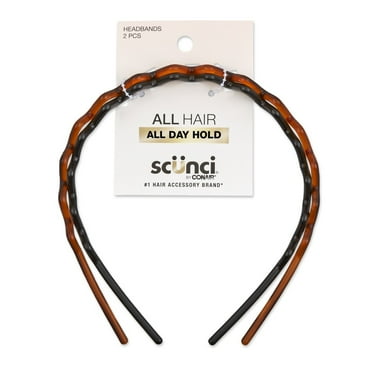 Scunci Effortless Beauty Teethcomb Headband, Multicolor, 2 Count