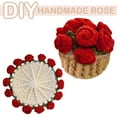 thumbnail image 4 of SUNONESIE Flower Coaster Crochet Knitting Kit with Manual Cotton Yarn Thread,Vintage Crochet Pattern Flower Bouquet Plant Coasters, DIY Handmade Craft Accessories Tools Set, 4 of 8