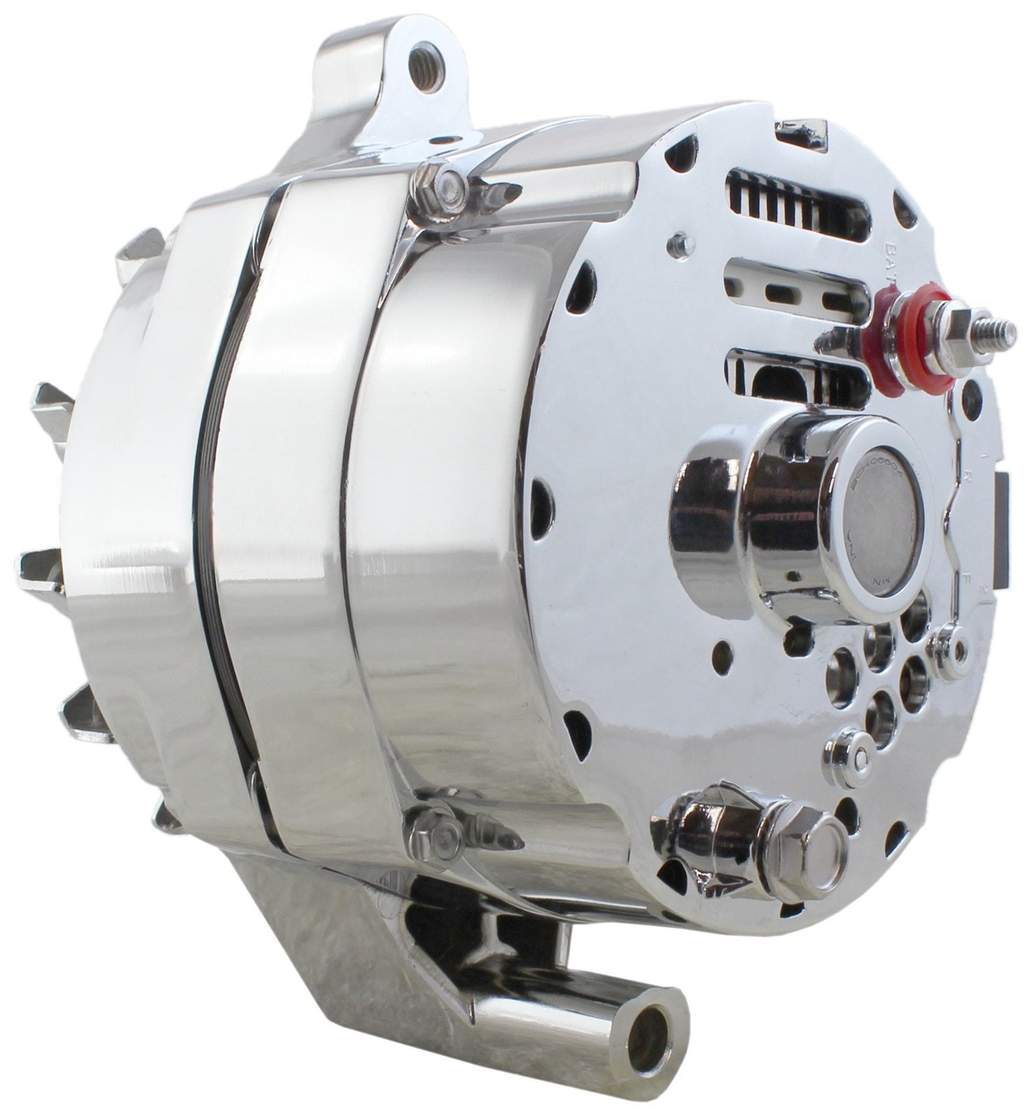 New 1Wire Alternator 110 Amps Chrome 12V Ford 1G Hybrid with GM Style Case!