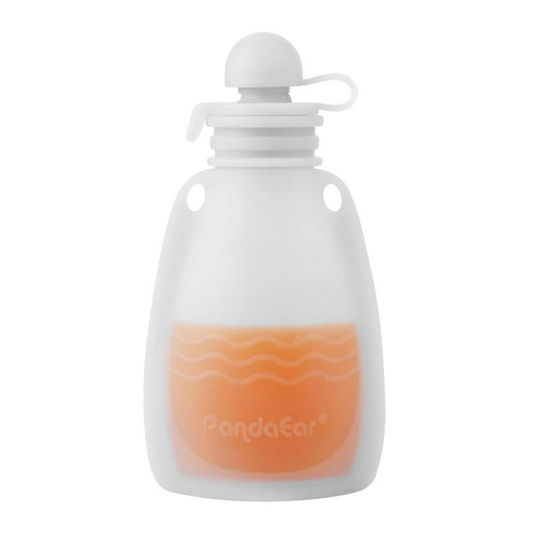 PandaEar Reusable Easy Fill Silicone Baby Food Pouches, 7