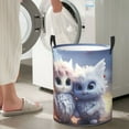 thumbnail image 2 of Laundry Basket, Cute Animal Couple Waterproof Laundry Hamper With Padded Handles, Clothes Hamper For Laundry, Bedroom, Dorm, Towels, Laundry Bin Easy Storage, 2 of 8