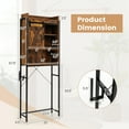 thumbnail image 3 of Gymax Over-The-Toilet Storage Cabinet Freestanding 4-Tier Bathroom Organizer Rack w/ Adjustable Shelf Rustic Brown, 3 of 10