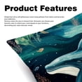 thumbnail image 2 of Whale Decorative Velvet Throw Pillow Covers for Chair - Set of 2, Unique Patterns, 16x16, 18x18, 20x20 Inches for Home Decor and Gifts, 2 of 6