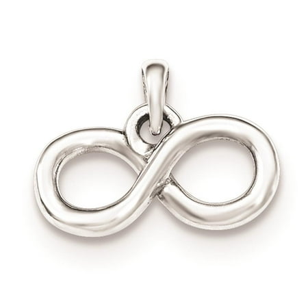 925 Sterling Silver Polished Infinity Symbol 3-D Charm Pendant