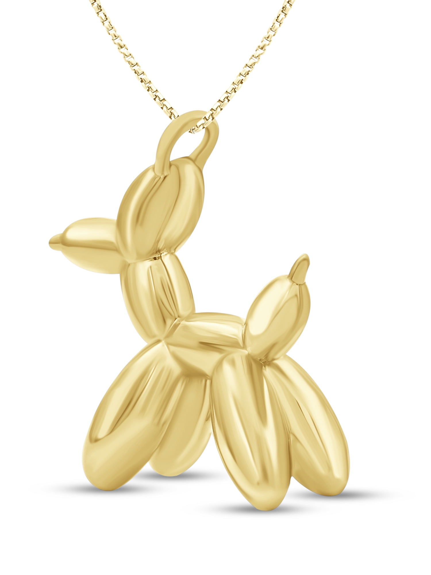 Silver Chain Necklace for Women – 14K Gold Plated Silver Dog Necklace – Chic, Stunning Silver Statement Necklace Gifts by JewelersClub