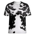 thumbnail image 5 of Cow Print Rug Women's Short Sleeve Tops Casual Blouses T Shirt, 5 of 6