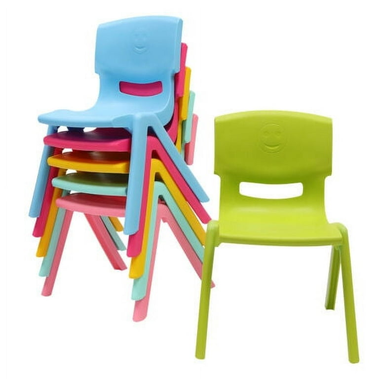 6 Pack Colorful Plastic Stack School Chair 11