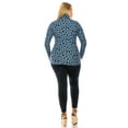 thumbnail image 4 of Women's Casual Polka Dot Printed Long Sleeve Turtleneck Tops, 4 of 4
