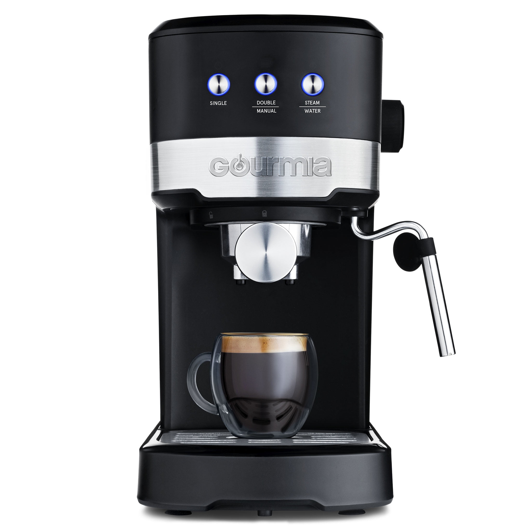 Gourmia 15 Bar Espresso Maker with Powerful Frothing Wand