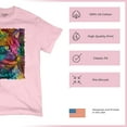 thumbnail image 4 of Tee Hunt Lovable Cat T-Shirt Dean Russo Colorful Felis Catus Men's Tee, Light Pink, Large, 4 of 5