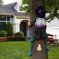 thumbnail image 3 of Crashing Witch into Tree Large Halloween Decorations Outside, 63" Flying Witch Crashing Halloween Decor, Hanging Witch Decor Outdoor Ornaments for Front Porch, Door, Yard, Tree, Fence, 3 of 6