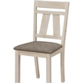 thumbnail image 3 of JERFIT 6-Piece Cream Cottage Dining Set with Extendable Table and Upholstered Chairs, 3 of 8