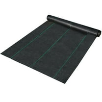 KFFKFF Weed Barrier 6ft x 300ft Landscape Fabric 2.4oz Woven Ground Cover Heavy Duty PP Geotextile Fabric Weed Control Fabric for Commercial Greenhouse, Garden Barrier Cloth Blocker Mat, Black