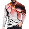 thumbnail image 1 of Blusa de camiseta de manga corta con estampado de jersey de cuello redondo informal a la moda para hombre Pompotops oipoqjl2979, 1 of 3