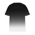 thumbnail image 5 of Plus Size Tops for Women Summer Casual V Neck Short Sleeve T-Shirts Loose Comfortable Gradient Tee (M, Black), 5 of 6
