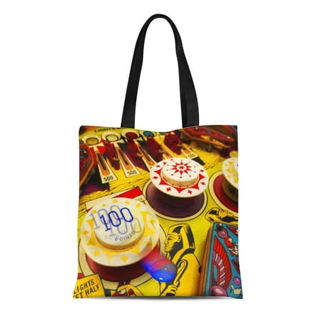 ASHLEIGH Canvas Tote Bag Cool Pinball Designer Gamer Retro Chic Best Reusable Handbag Shoulder Grocery Shopping