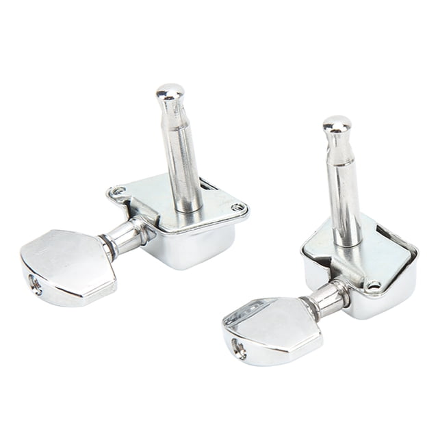 Juego De Afinadores De Bloqueo De Guitarra, 3R3L, Clavija De Afinación De Cuerdas De Guitarra Semicerrada, Artesanía Exquisita, Cabeza Rectangular Plateada Para Clase De Música ANGGREK AH3112