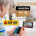 thumbnail image 4 of [5-Yrs Free Data Recovery] Gigastone 64GB Micro SD Card, 4K Game Turbo, MicroSDXC Memory Card for Nintendo-Switch, GoPro, Action Camera, DJI, Drone, UHD Video, R/W up to 95/35MB/s UHS-I U3 A2 V30 C10, 4 of 6